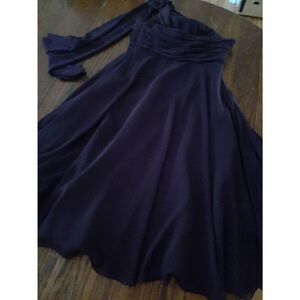 4 Bill Levkoff Purple One Shoulder Formal Dress Prom Homecoming Wedding Bridal
